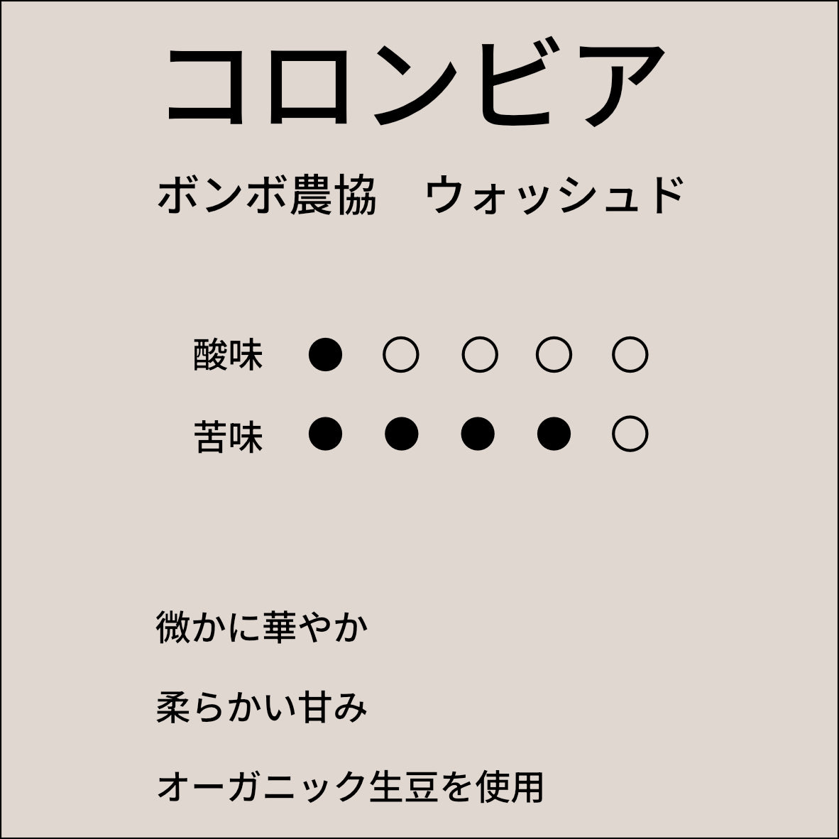 コロンビア ボンボ農協 ウォッシュド