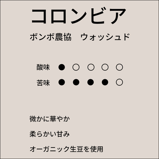 コロンビア　ボンボ農協　ウォッシュド